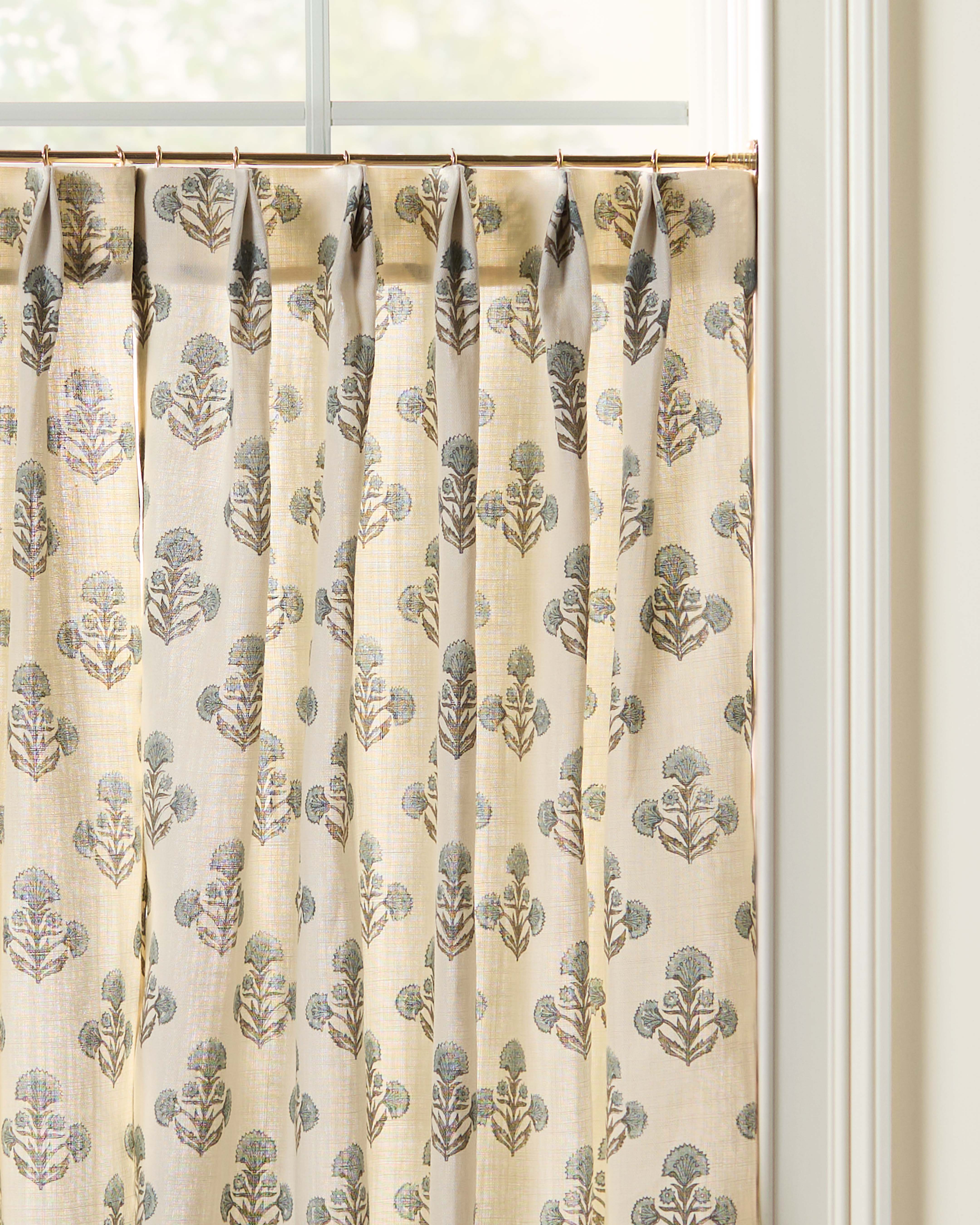 As Shown: Single Width / Pleated / Two Panels