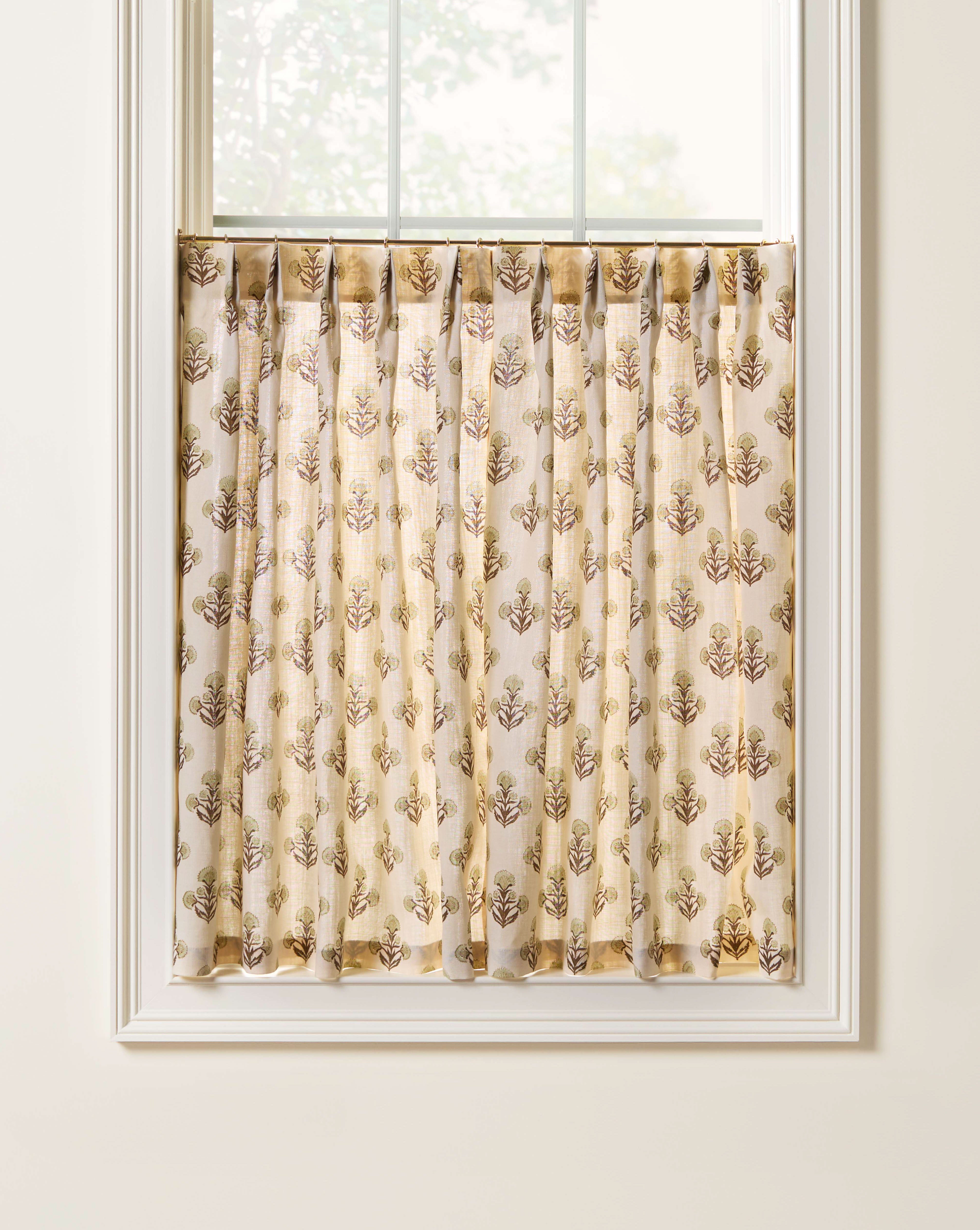 As Shown: Single Width / Pleated / Two Panels