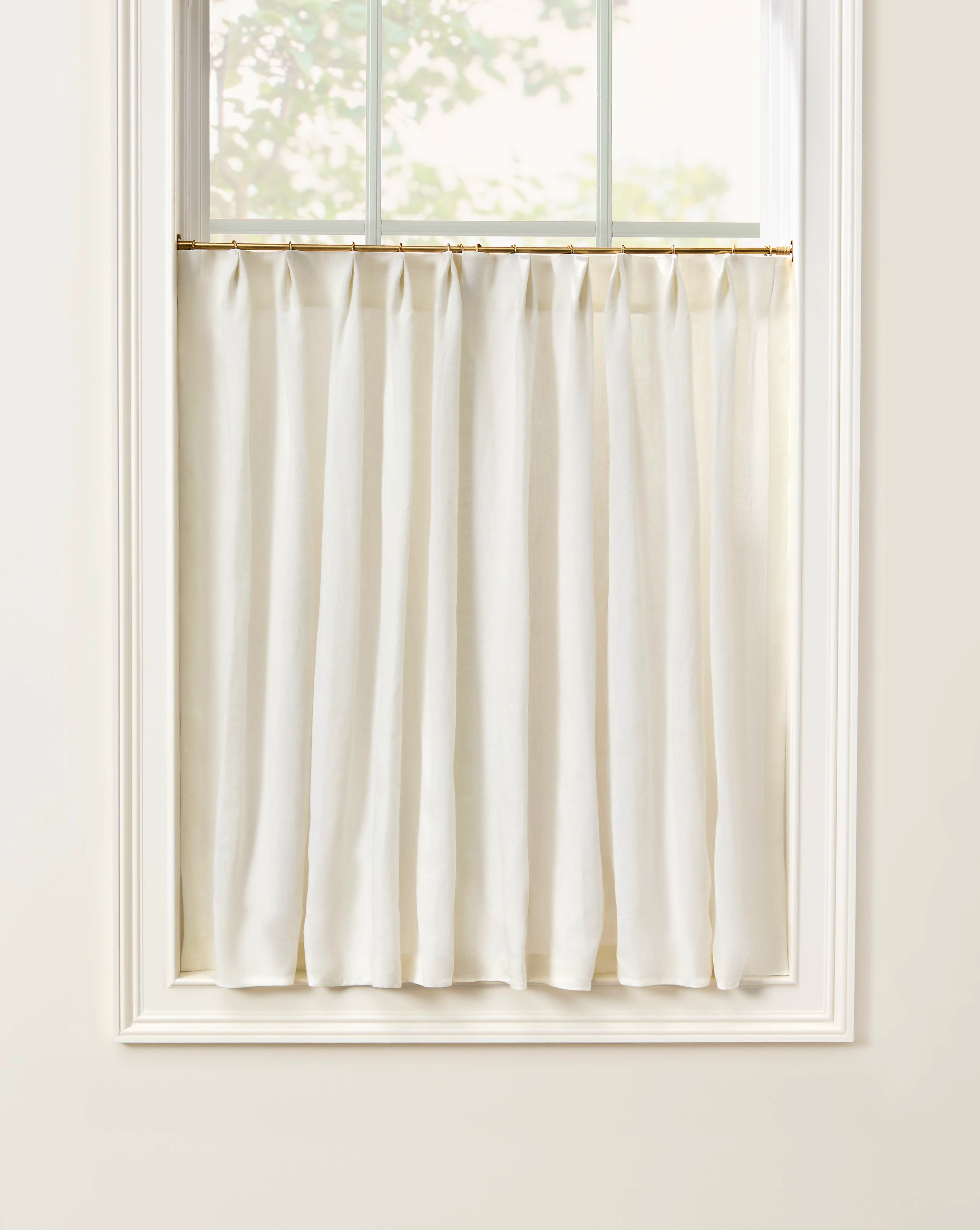 As Shown: Single Width / Pleated / Two Panels