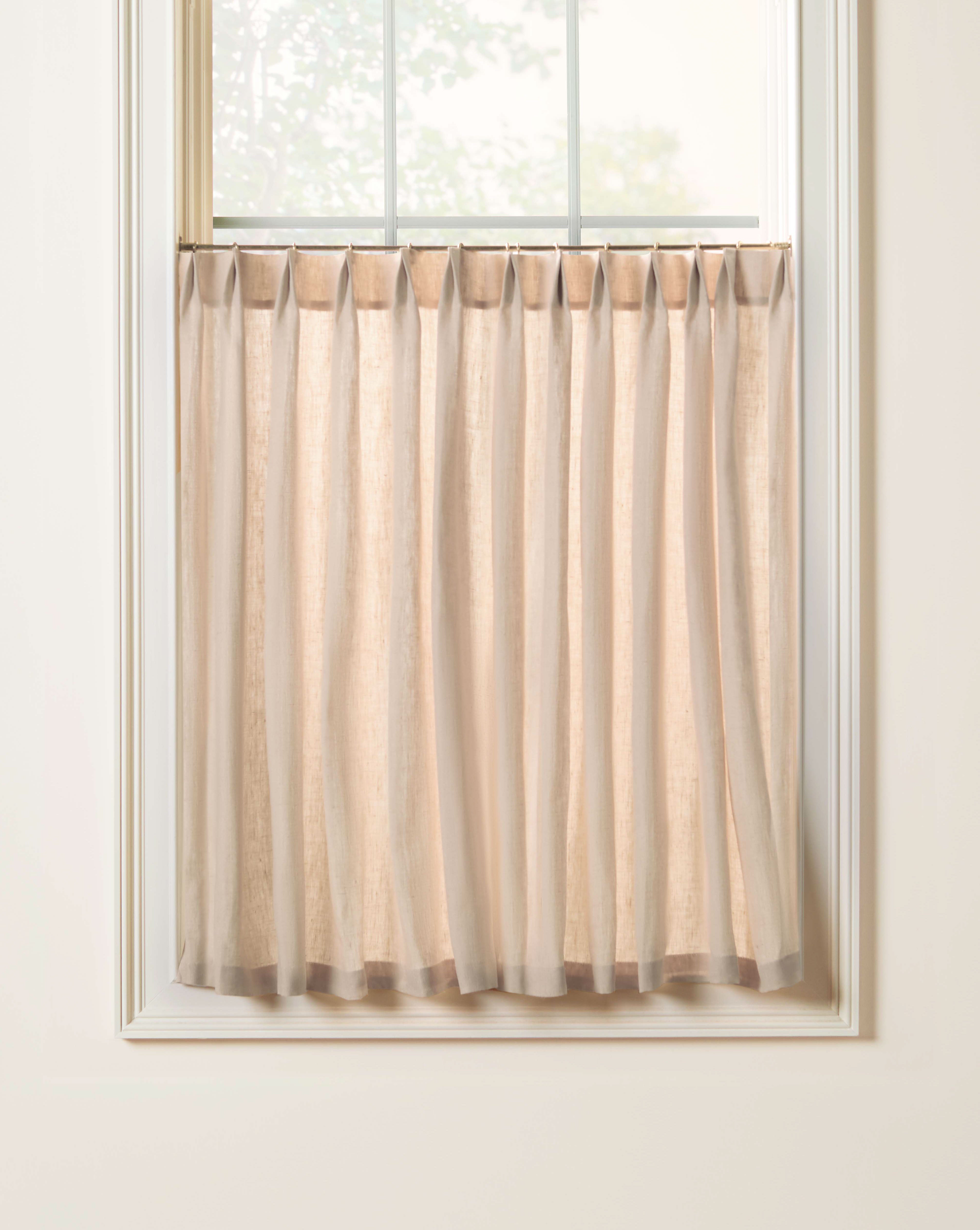 As Shown: Single Width / Pleated / Two Panels