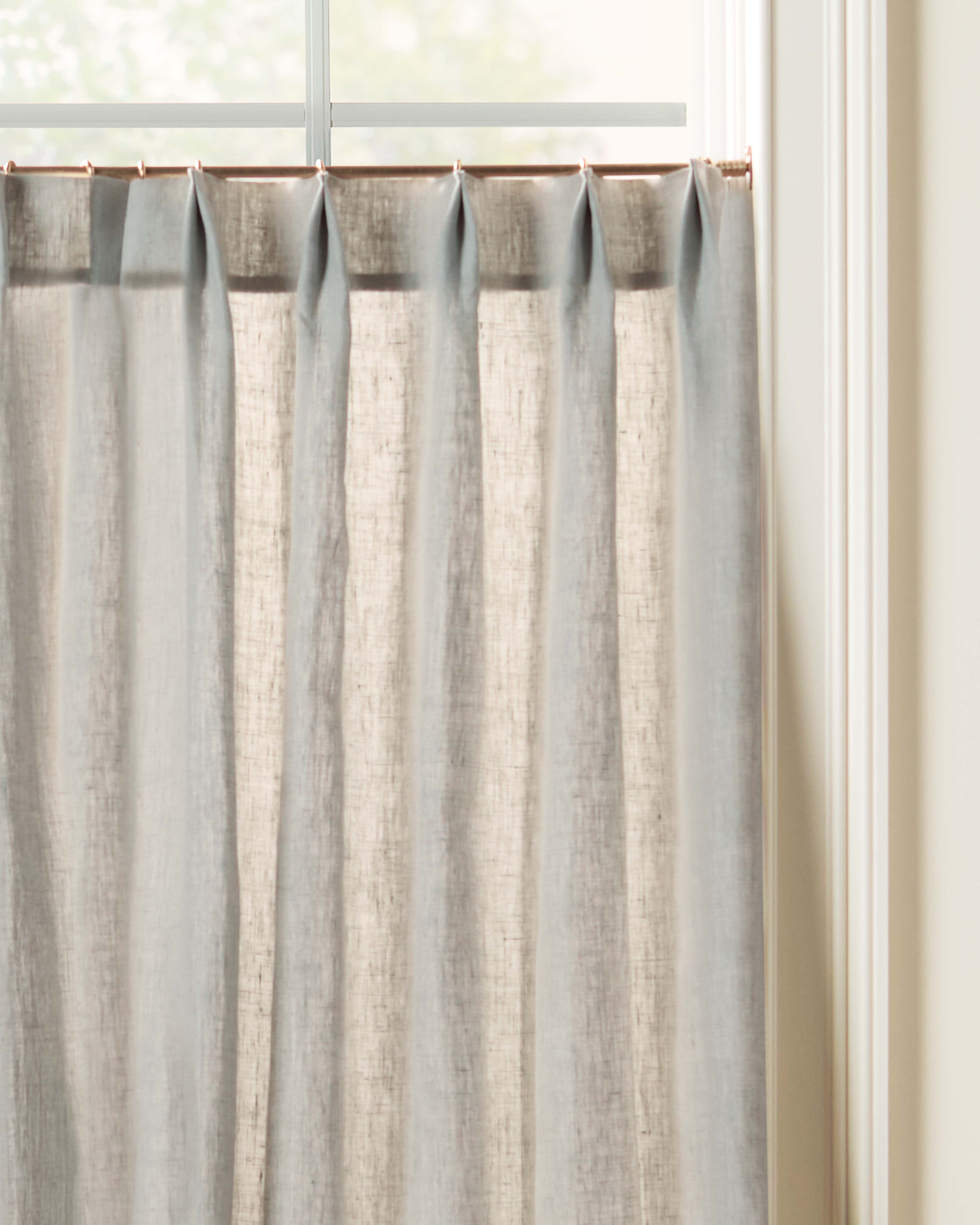 As Shown: Single Width / Pleated / Two Panels