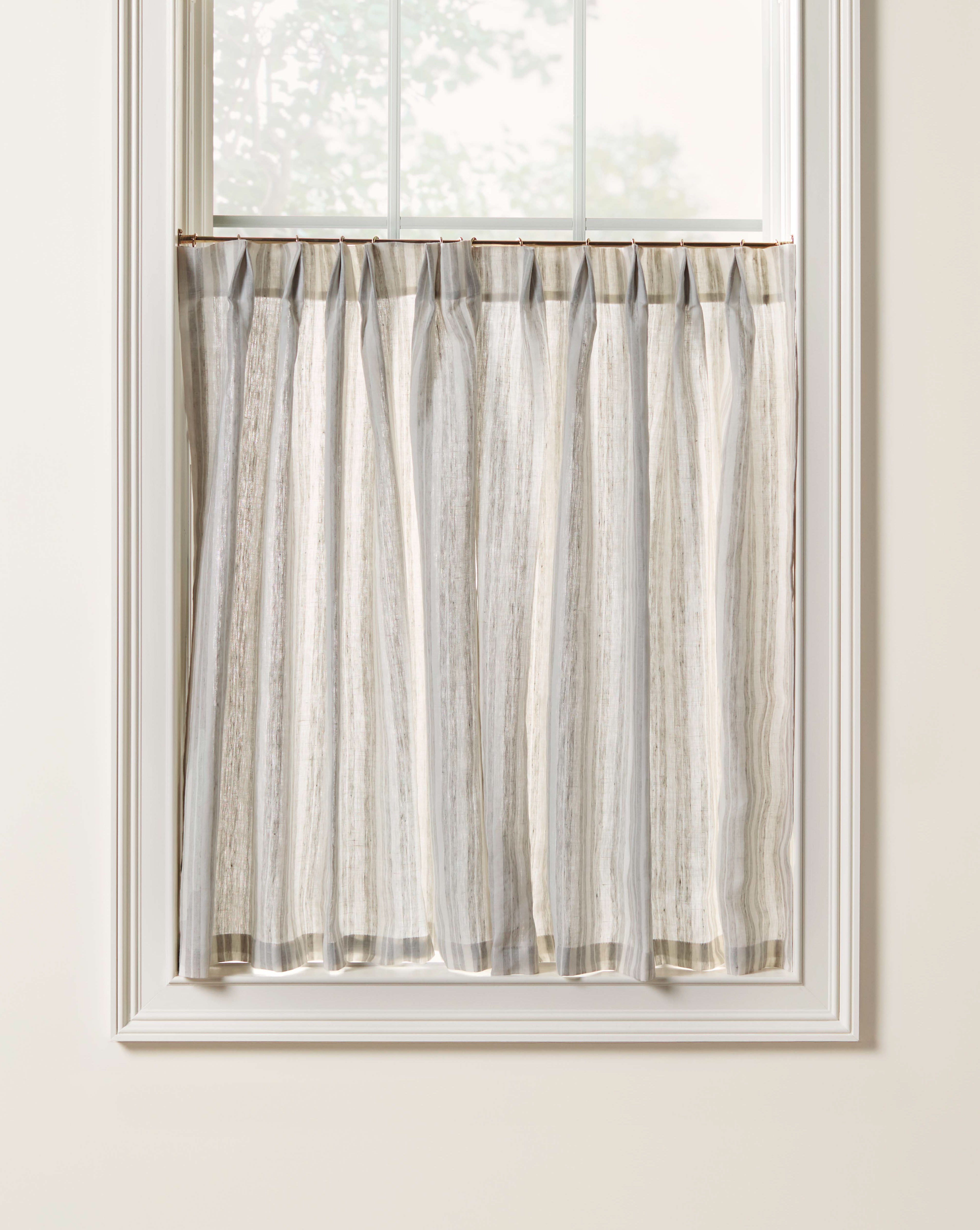 As Shown: Single Width / Pleated / Two Panels