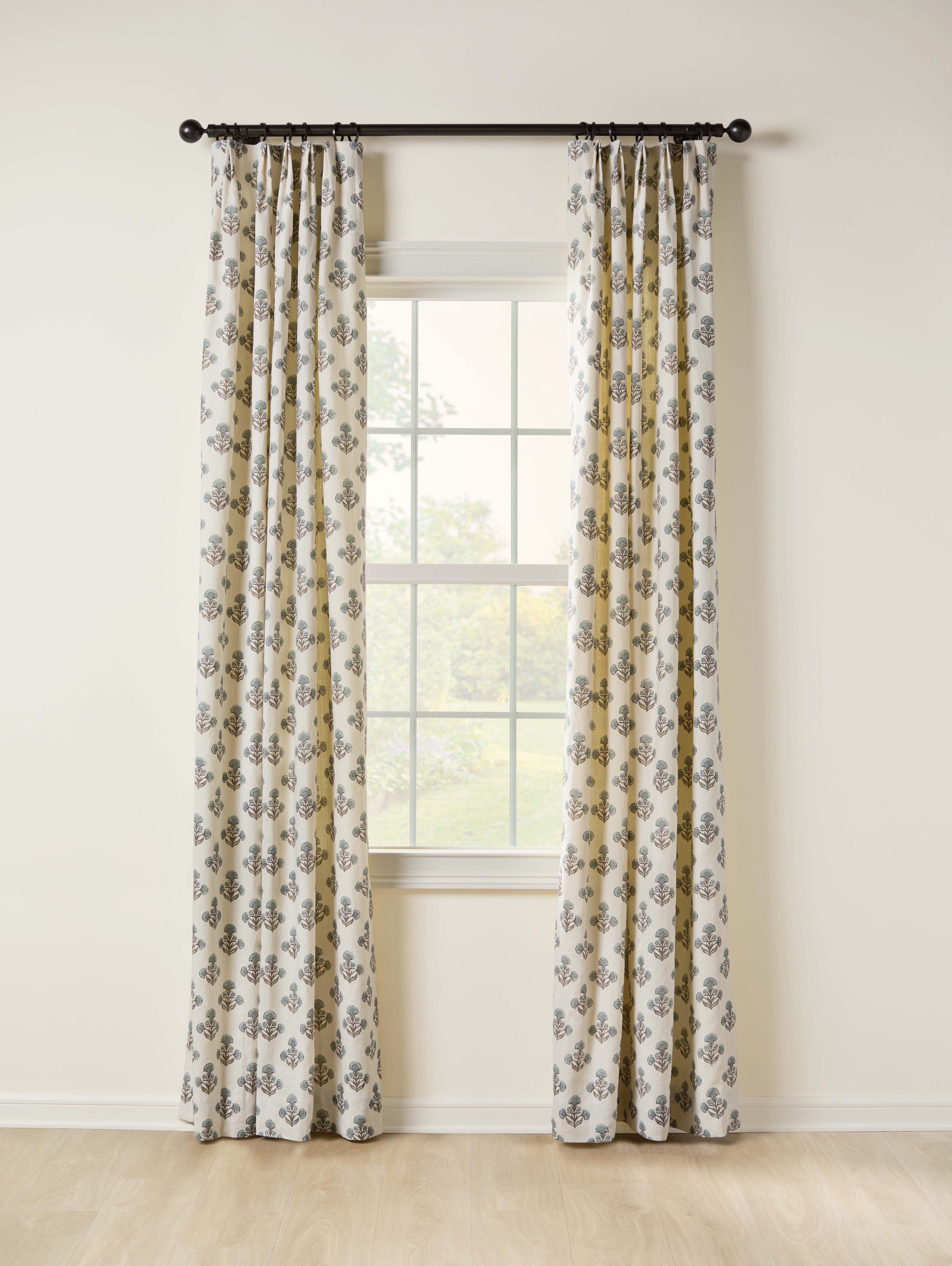 As Shown: Single Width / Pleated