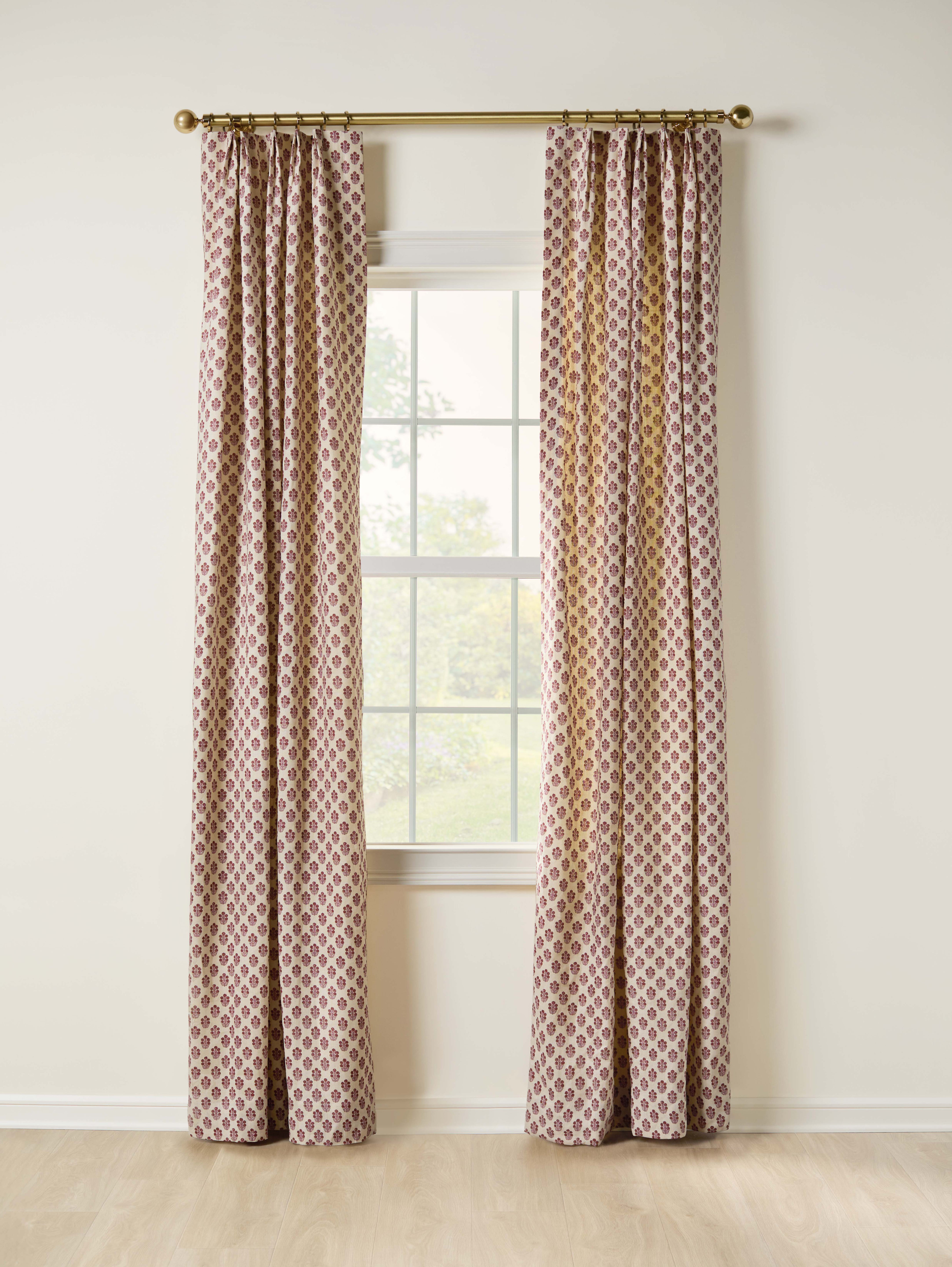 As Shown: Single Width / Pleated