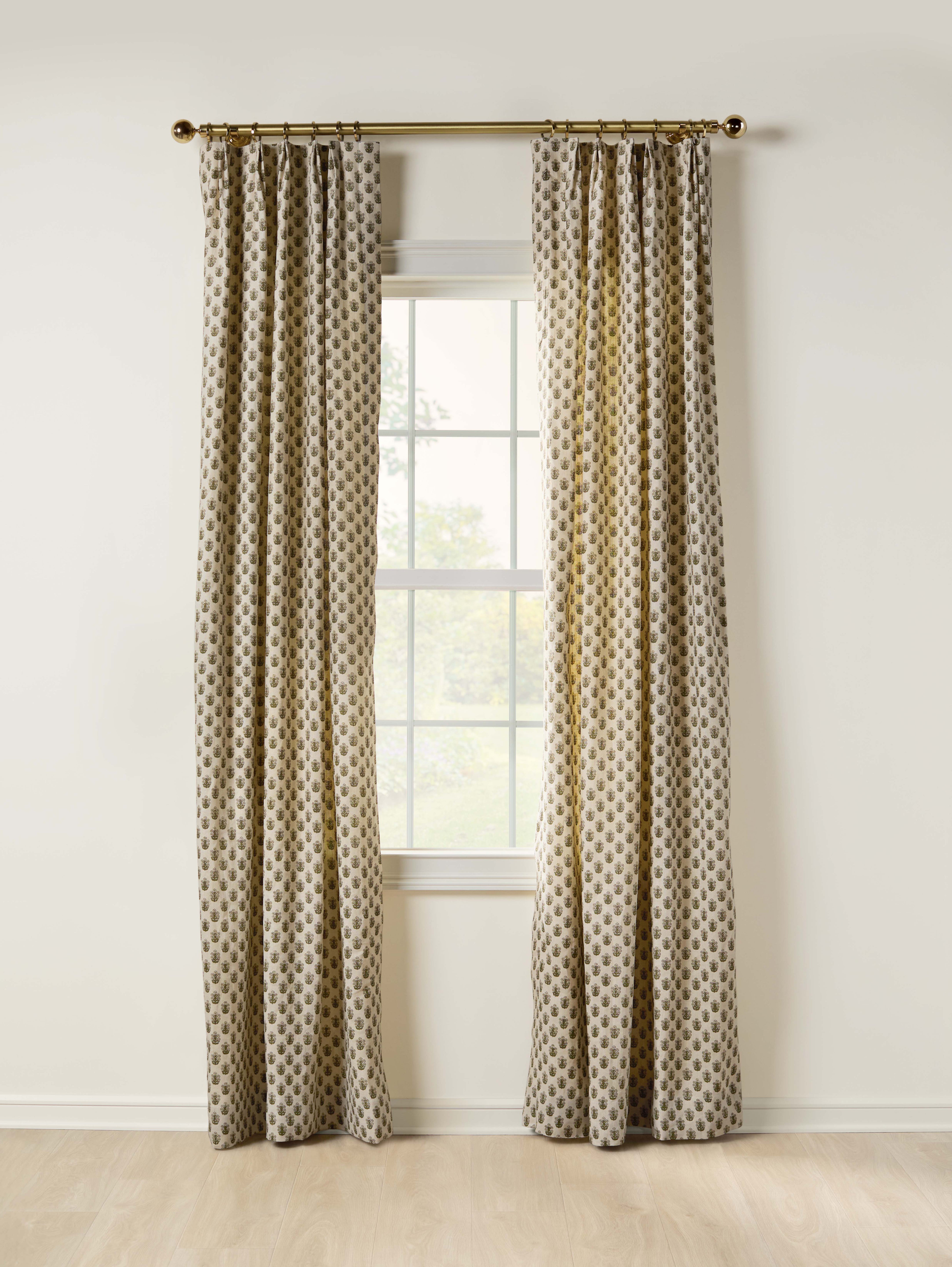 As Shown: Single Width / Pleated