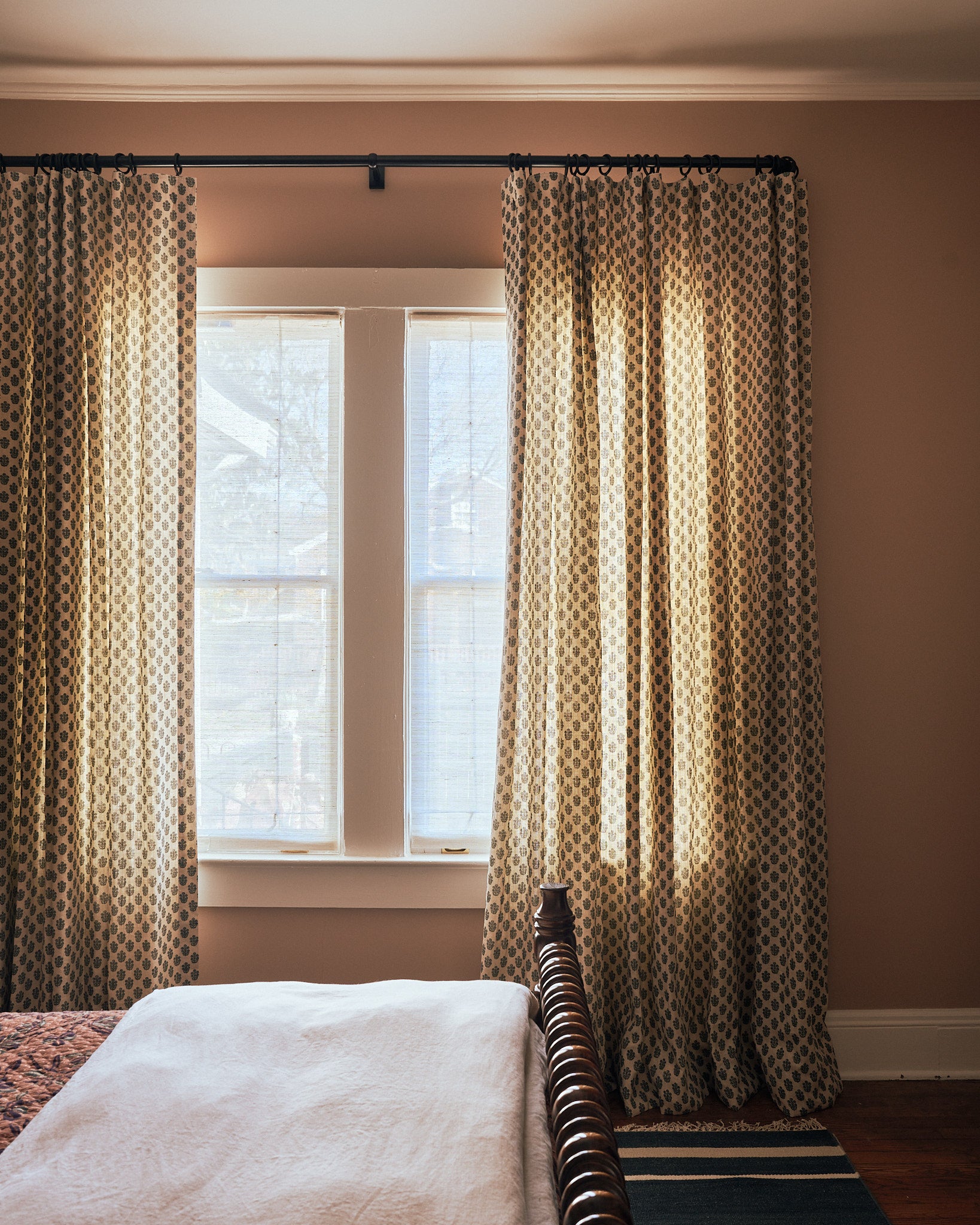Tiny Buti Denim Curtain / Flat Top / Double Width