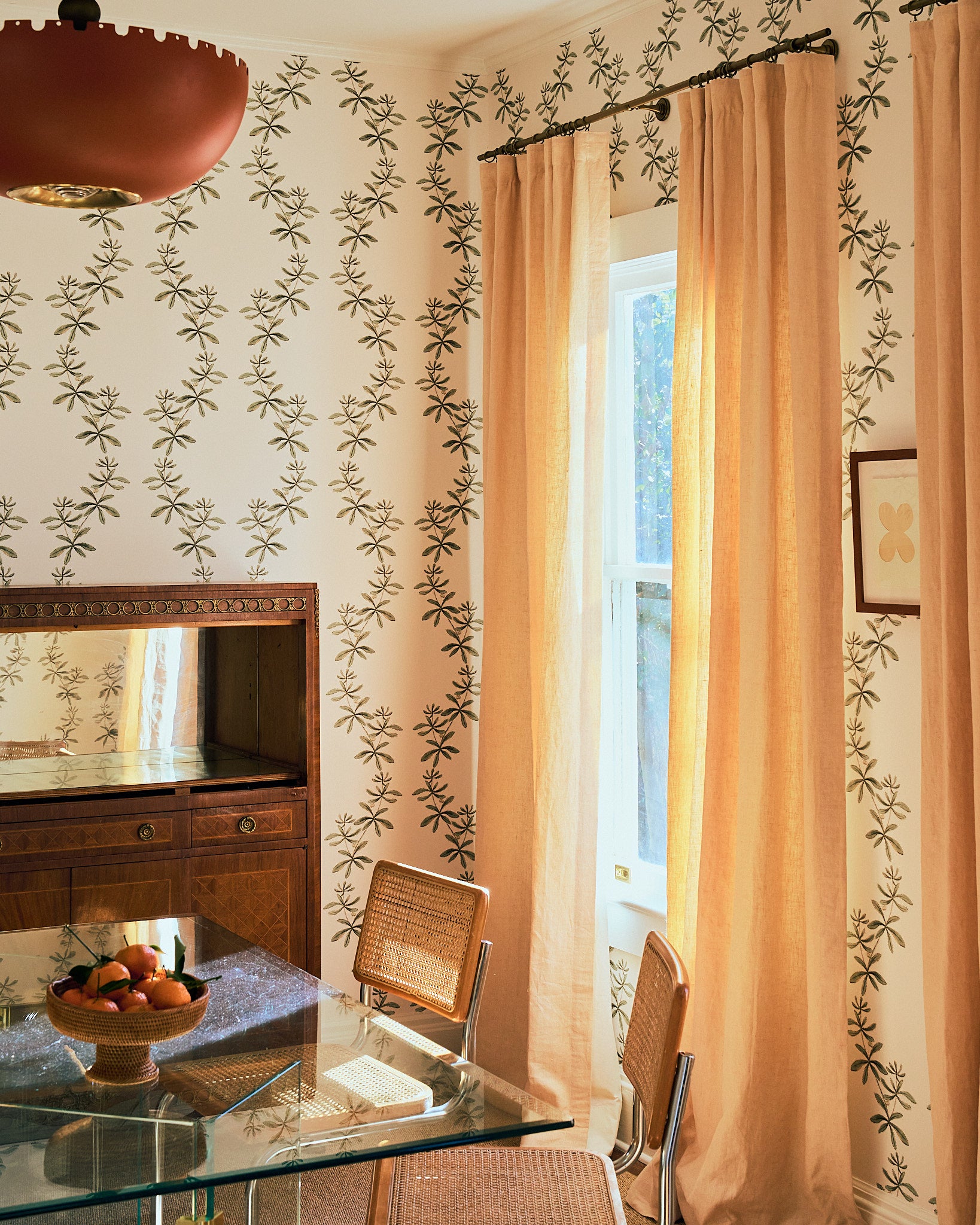 Classic Linen Curtain in Buttermilk / Flat Top / Single Width / Privacy Lining