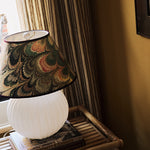 Modern Ticking Curtain in Tobacco / Privacy Lining