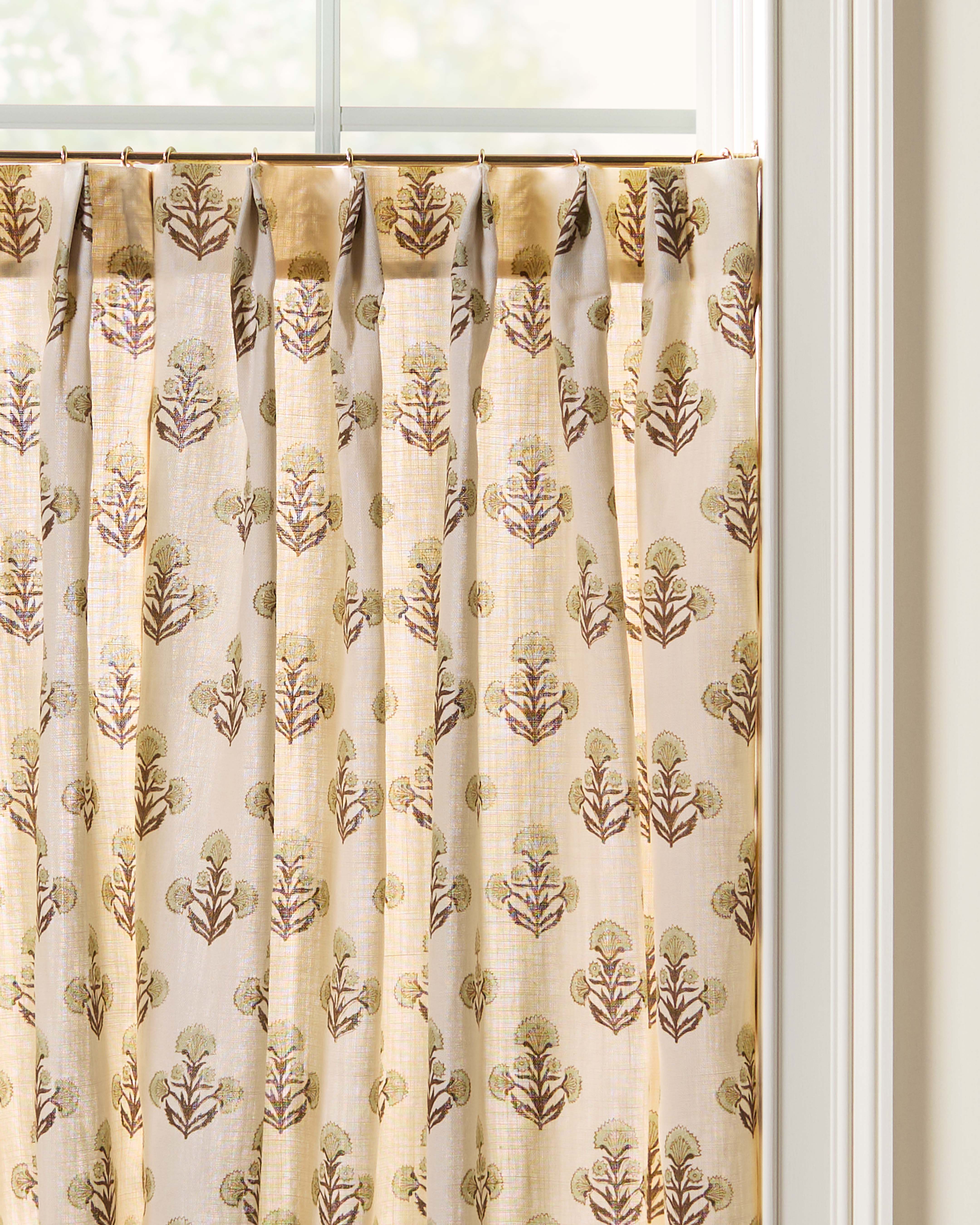 As Shown: Single Width / Pleated / Two Panels