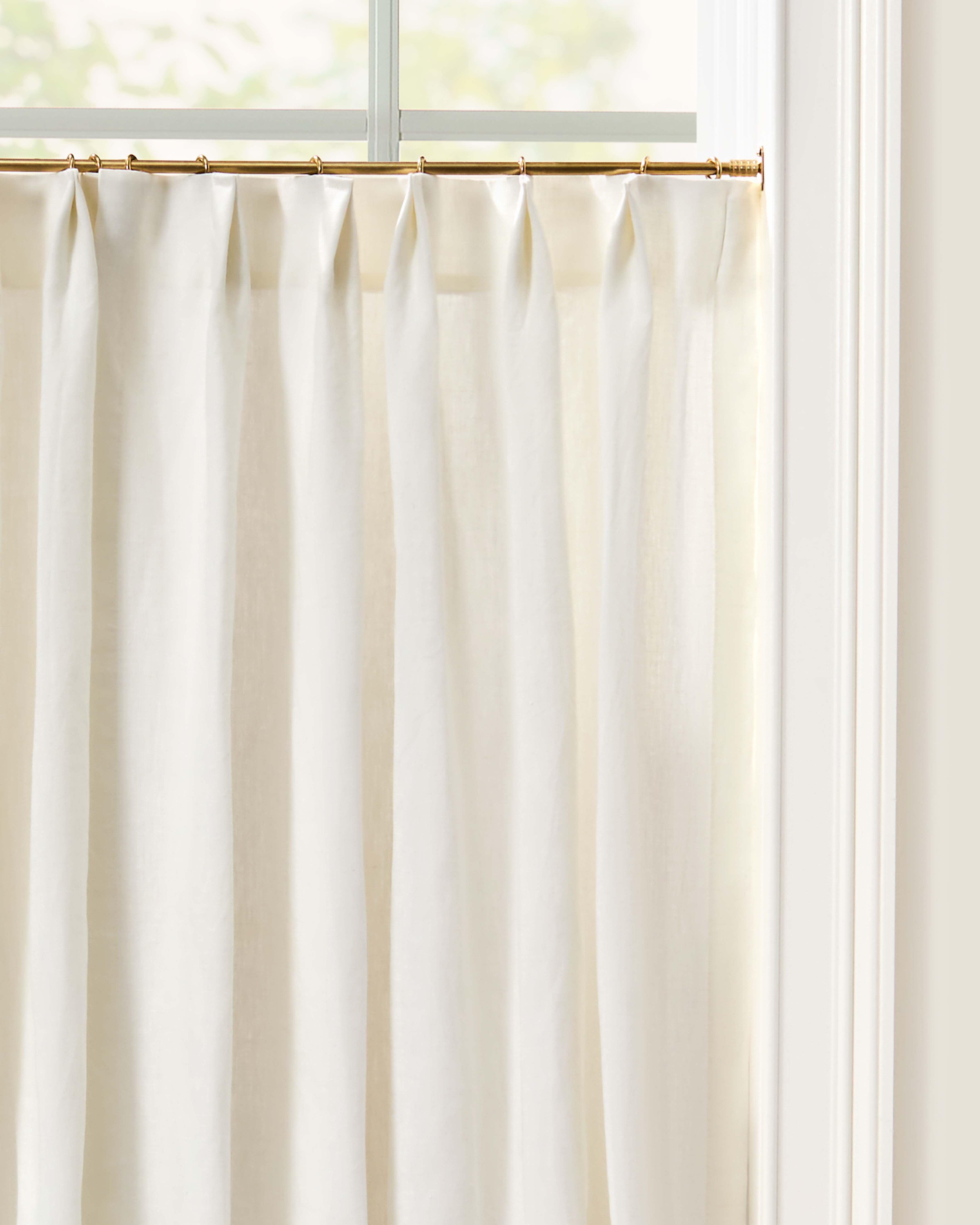 As Shown: Single Width / Pleated / Two Panels