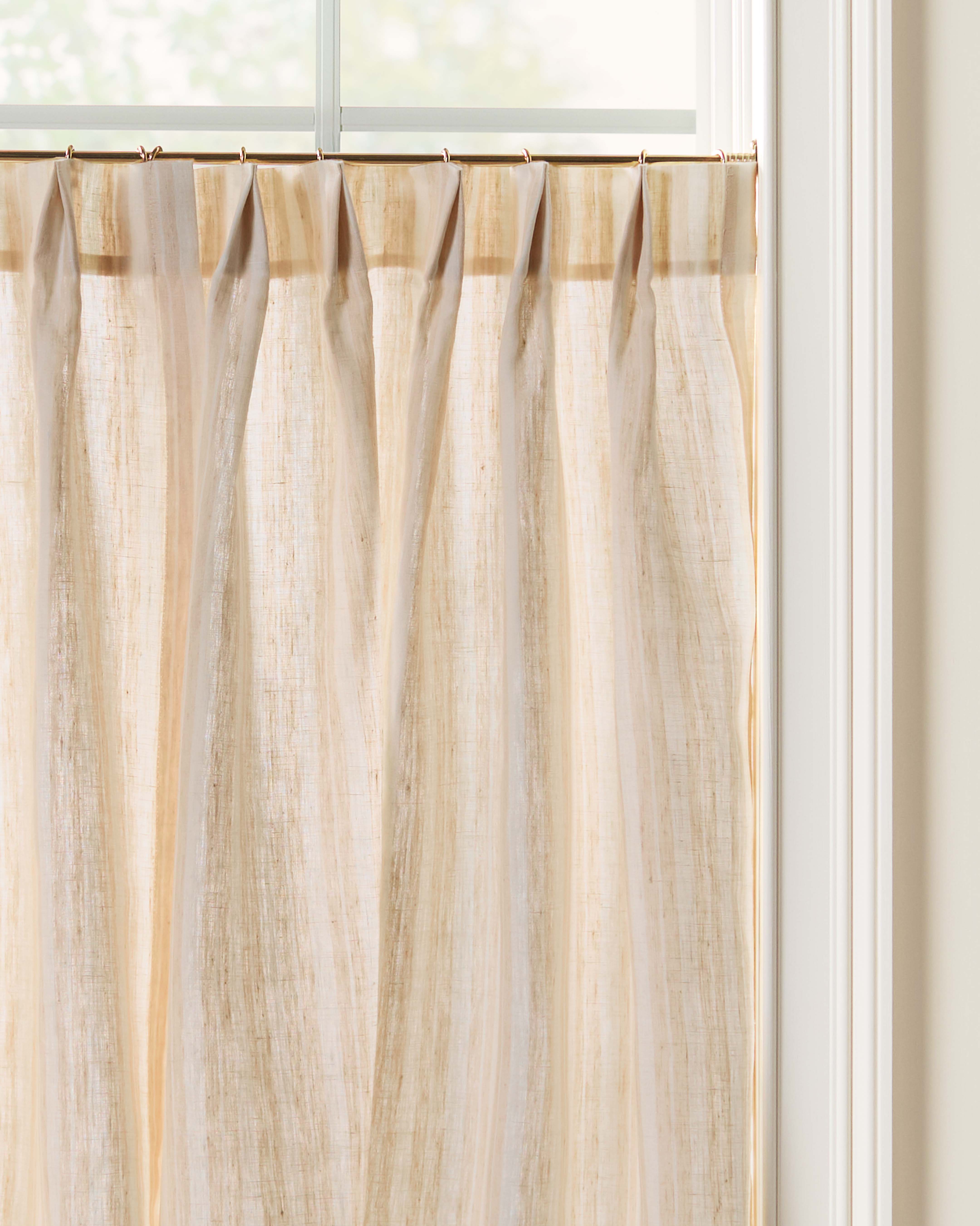 As Shown: Single Width / Pleated / Two Panels