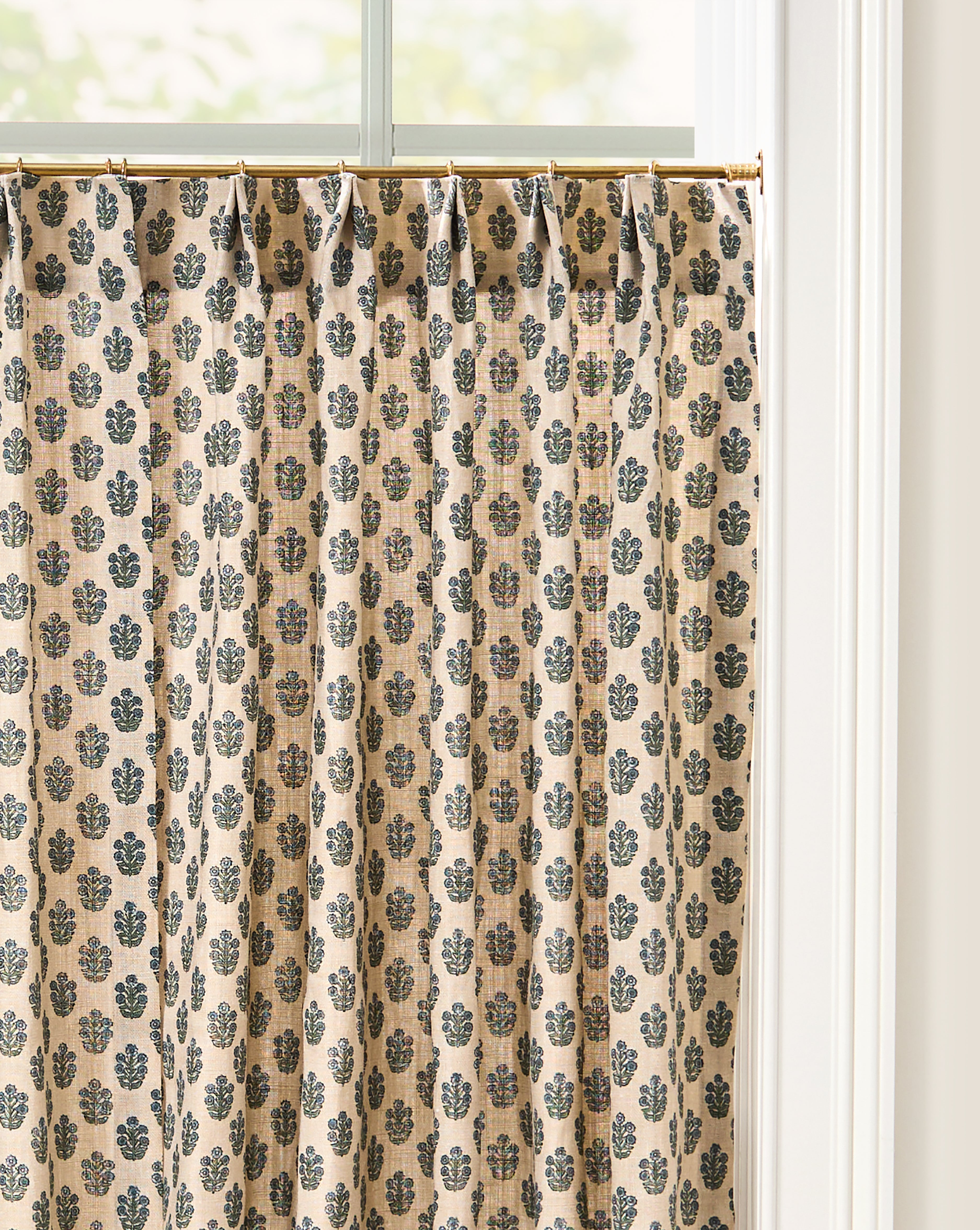 As Shown: Single Width / Pleated / Two Panels