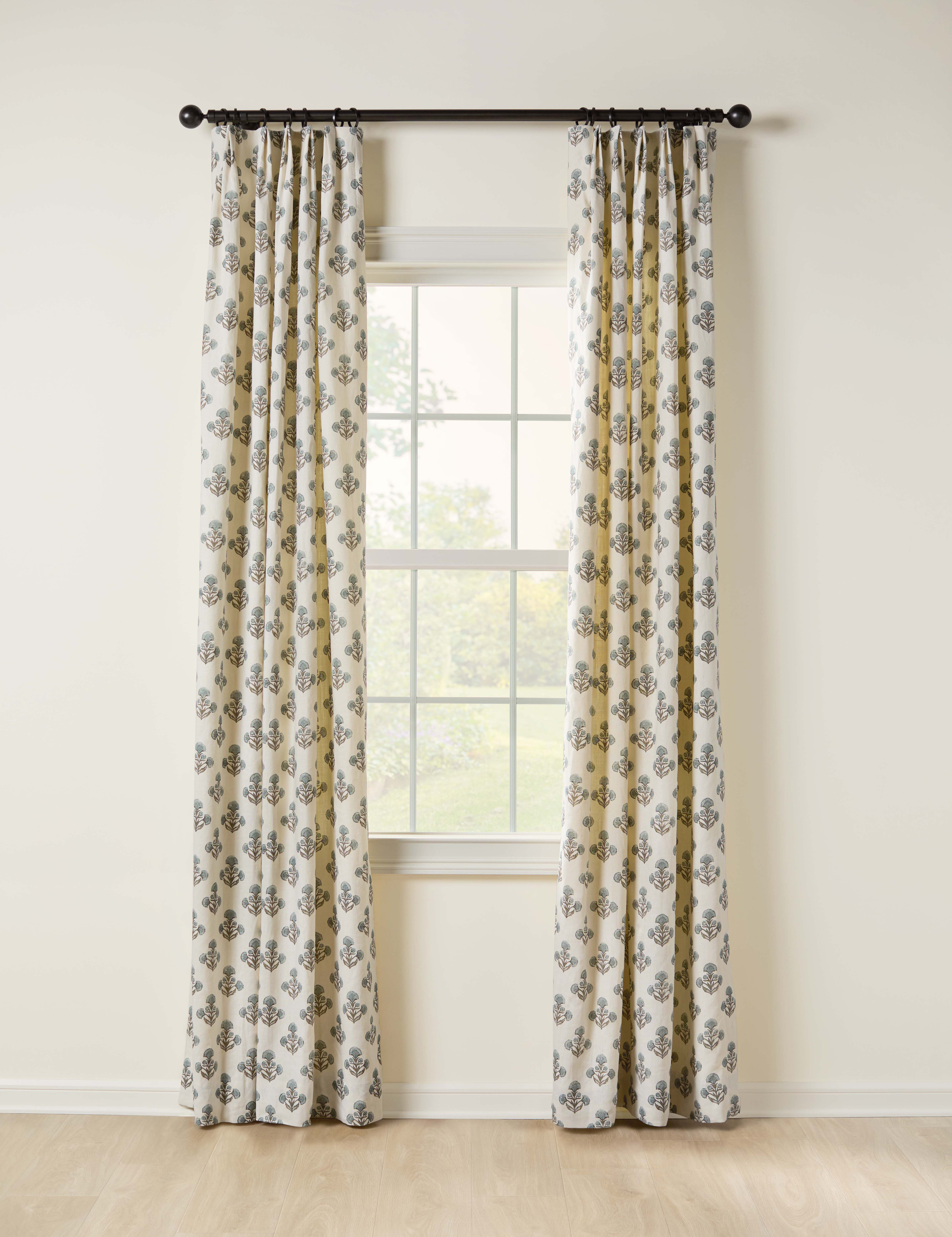 As Shown: Single Width / Pleated