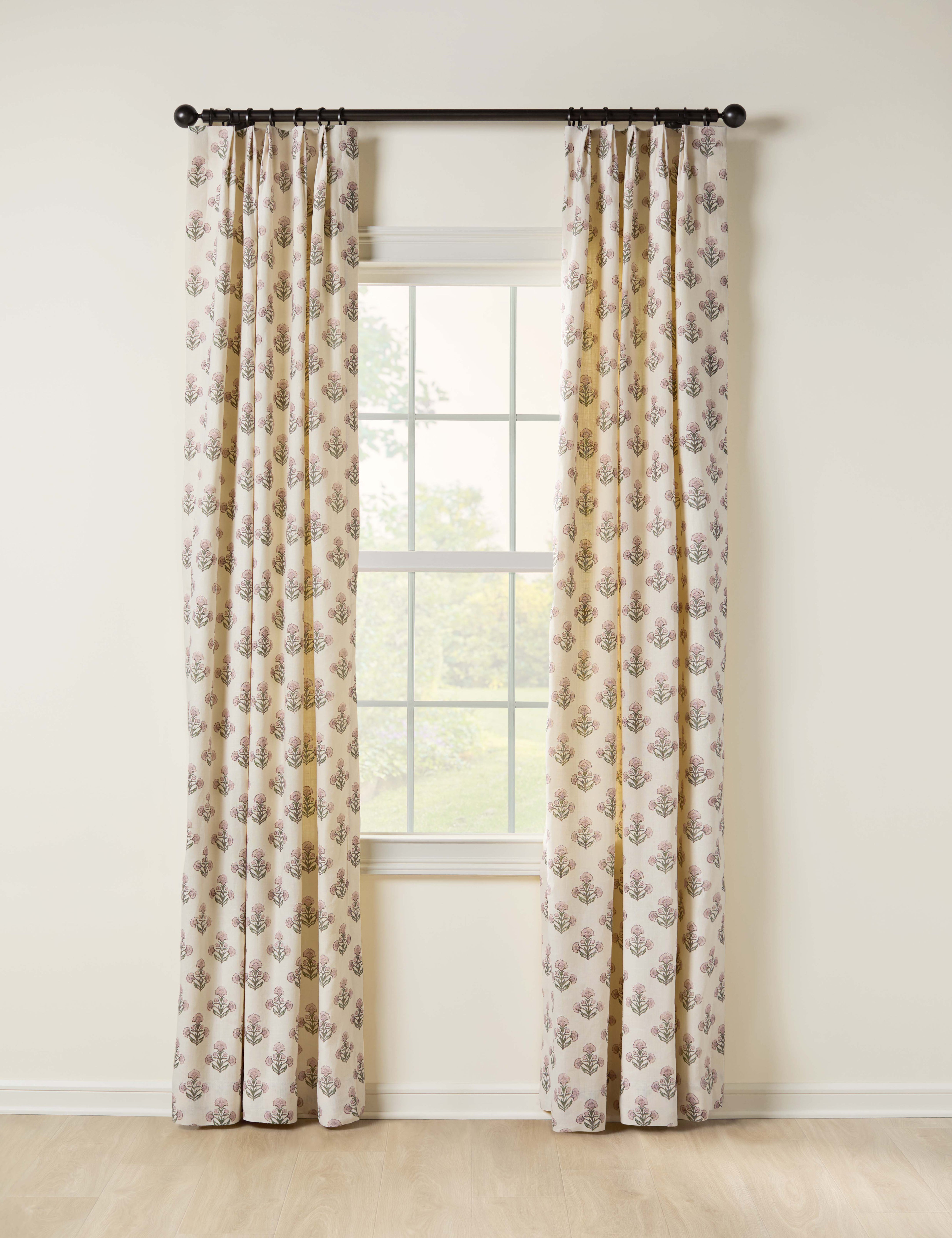 As Shown: Single Width / Pleated