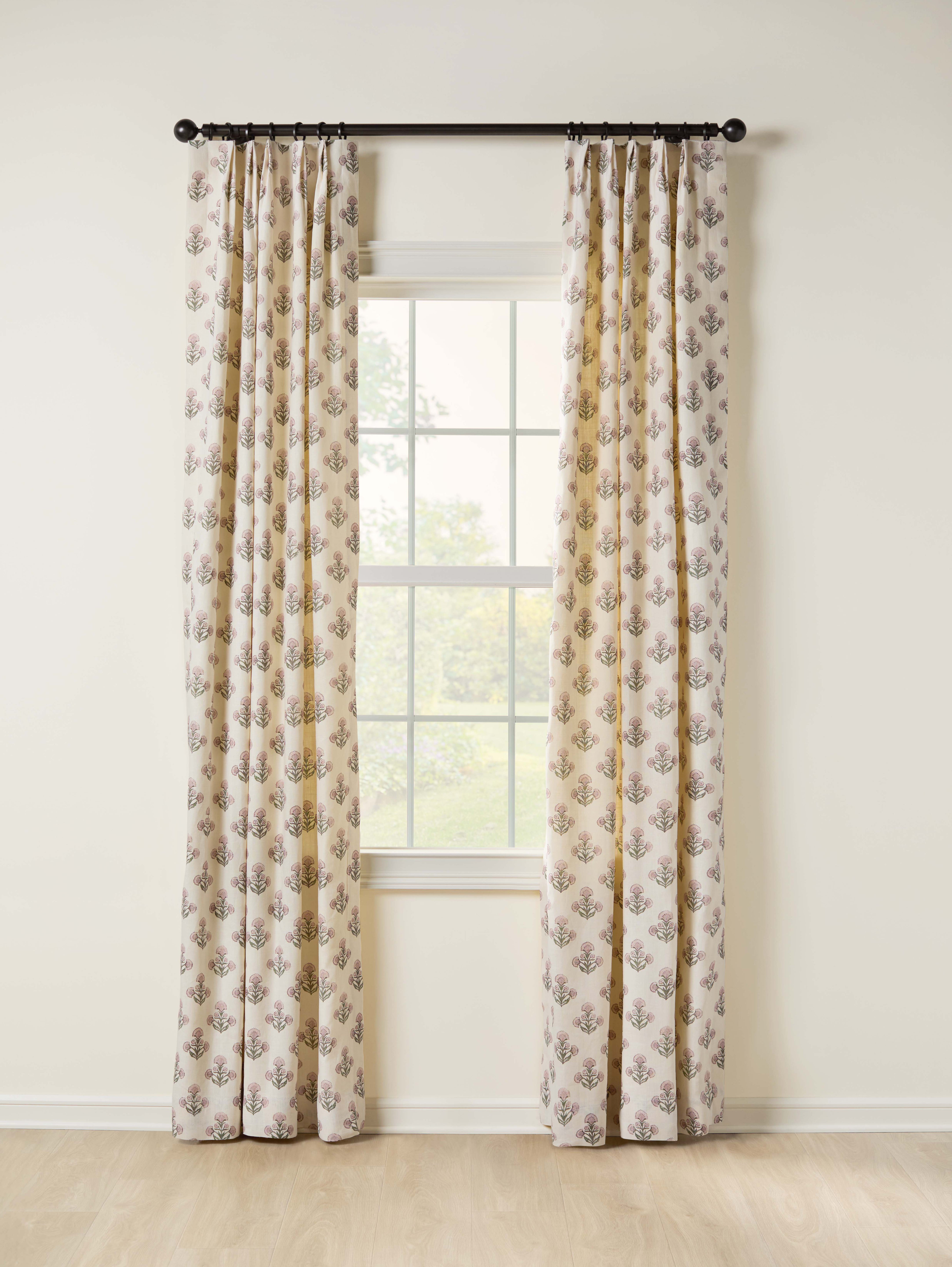 As Shown: Single Width / Pleated