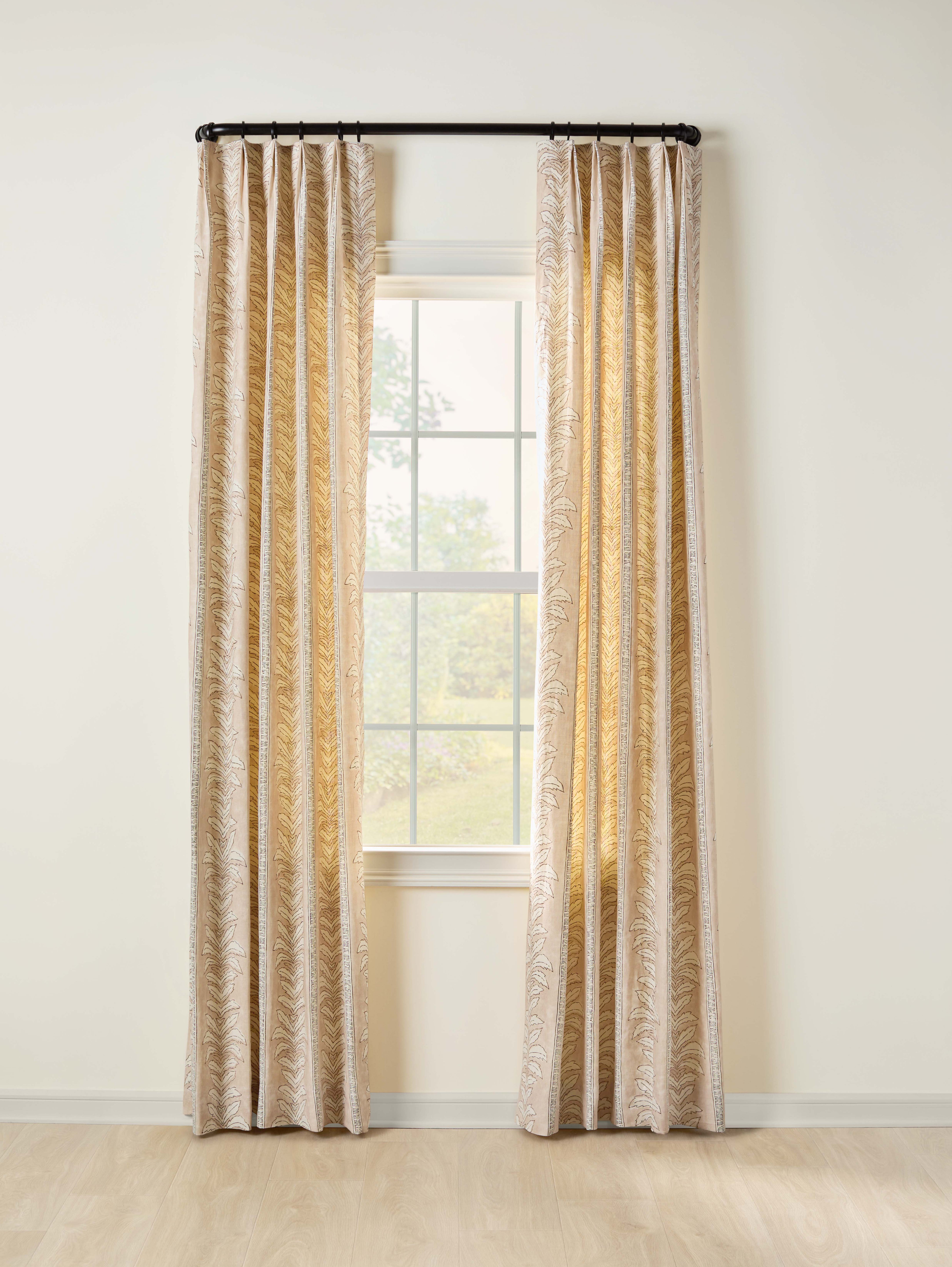 As Shown: Single Width / Pleated