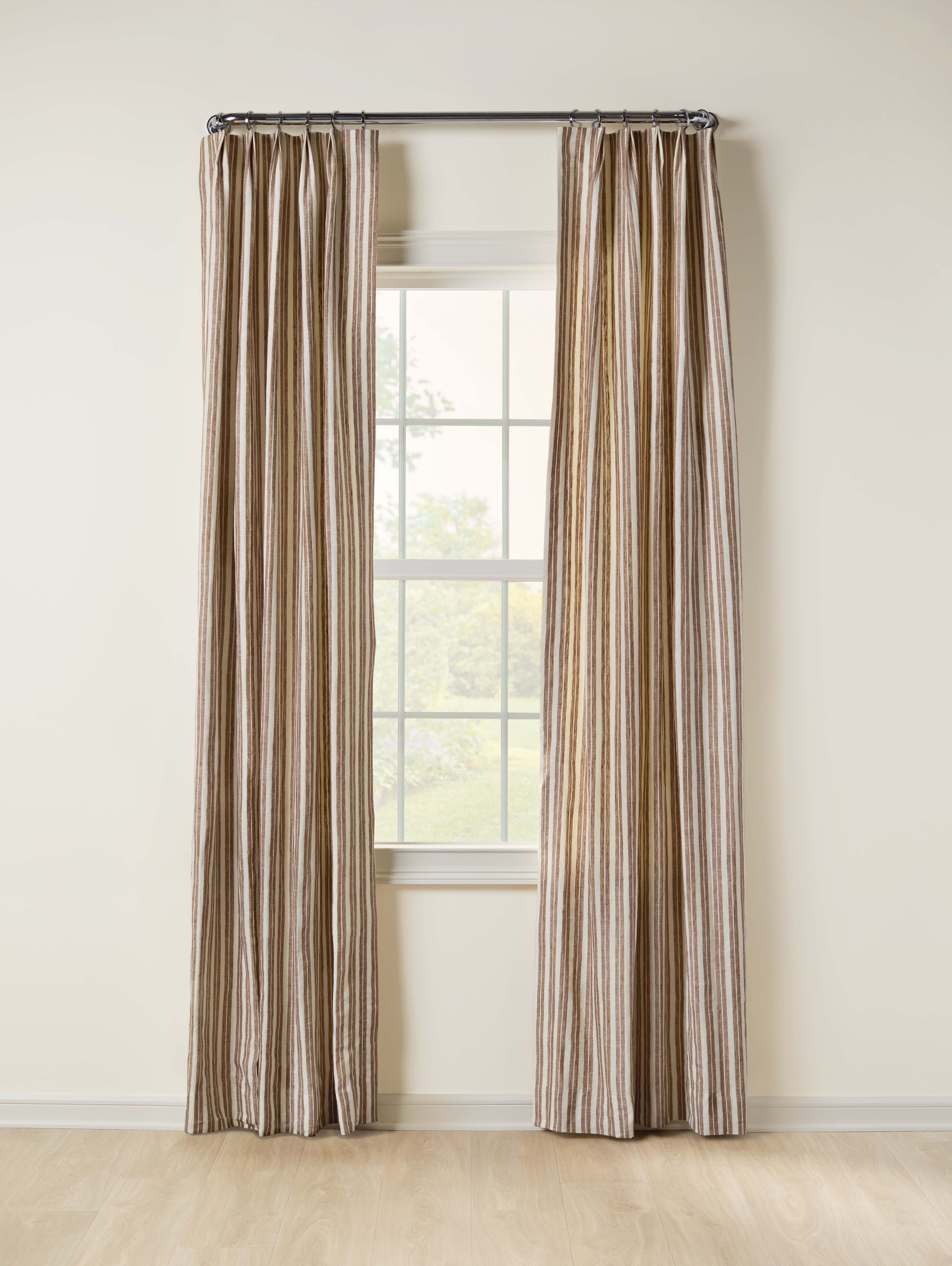 As Shown: Single Width / Pleated
