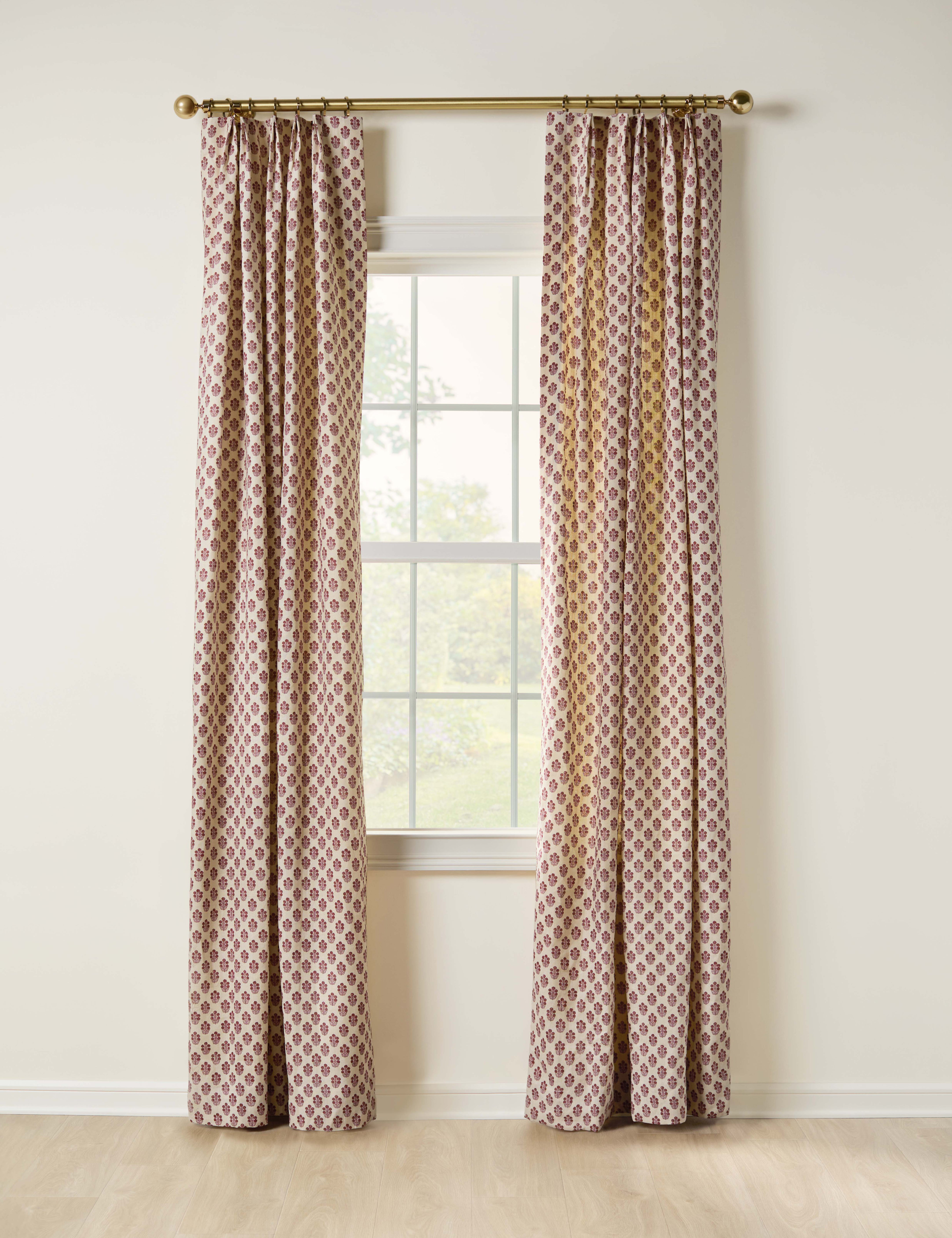 As Shown: Single Width / Pleated