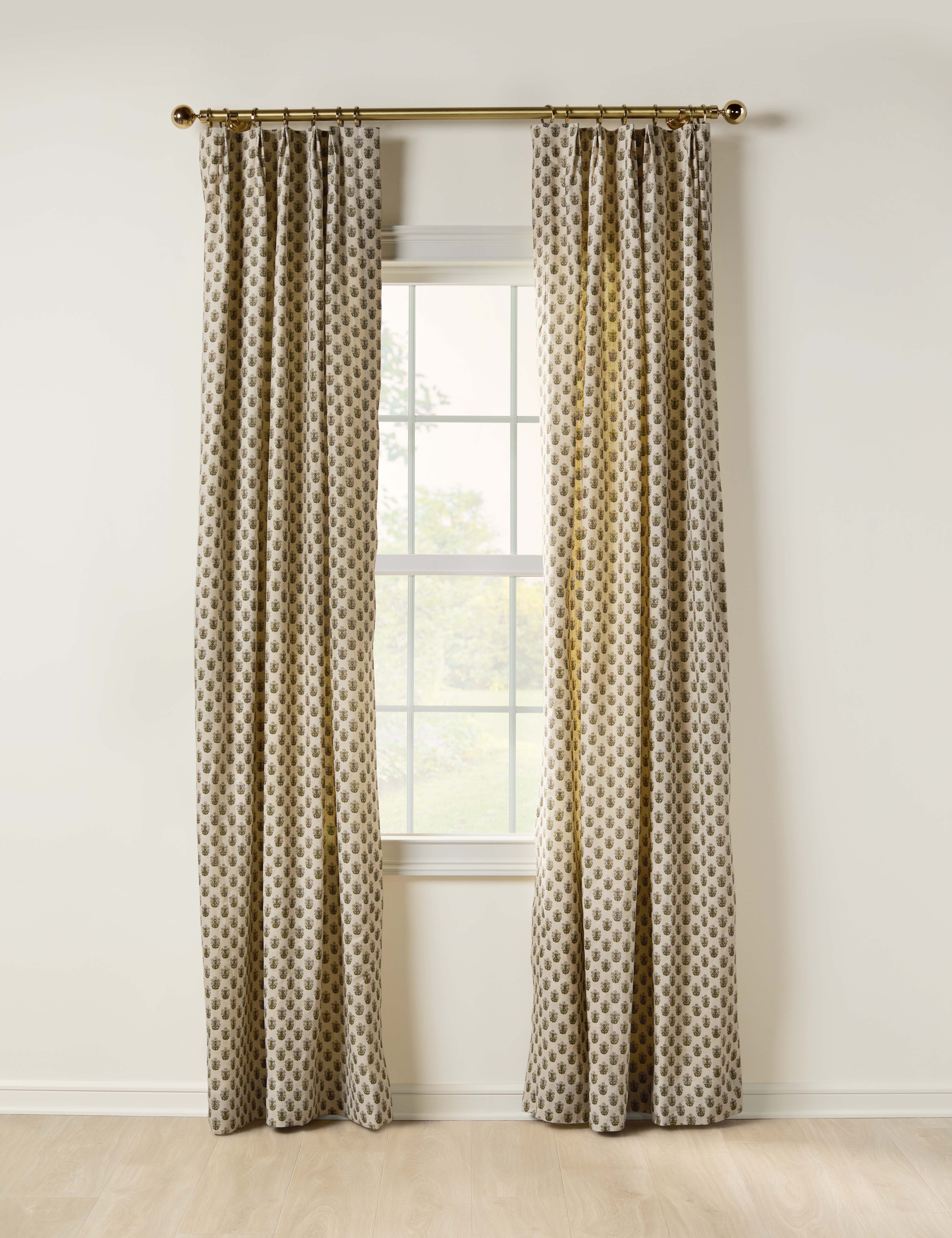 As Shown: Single Width / Pleated
