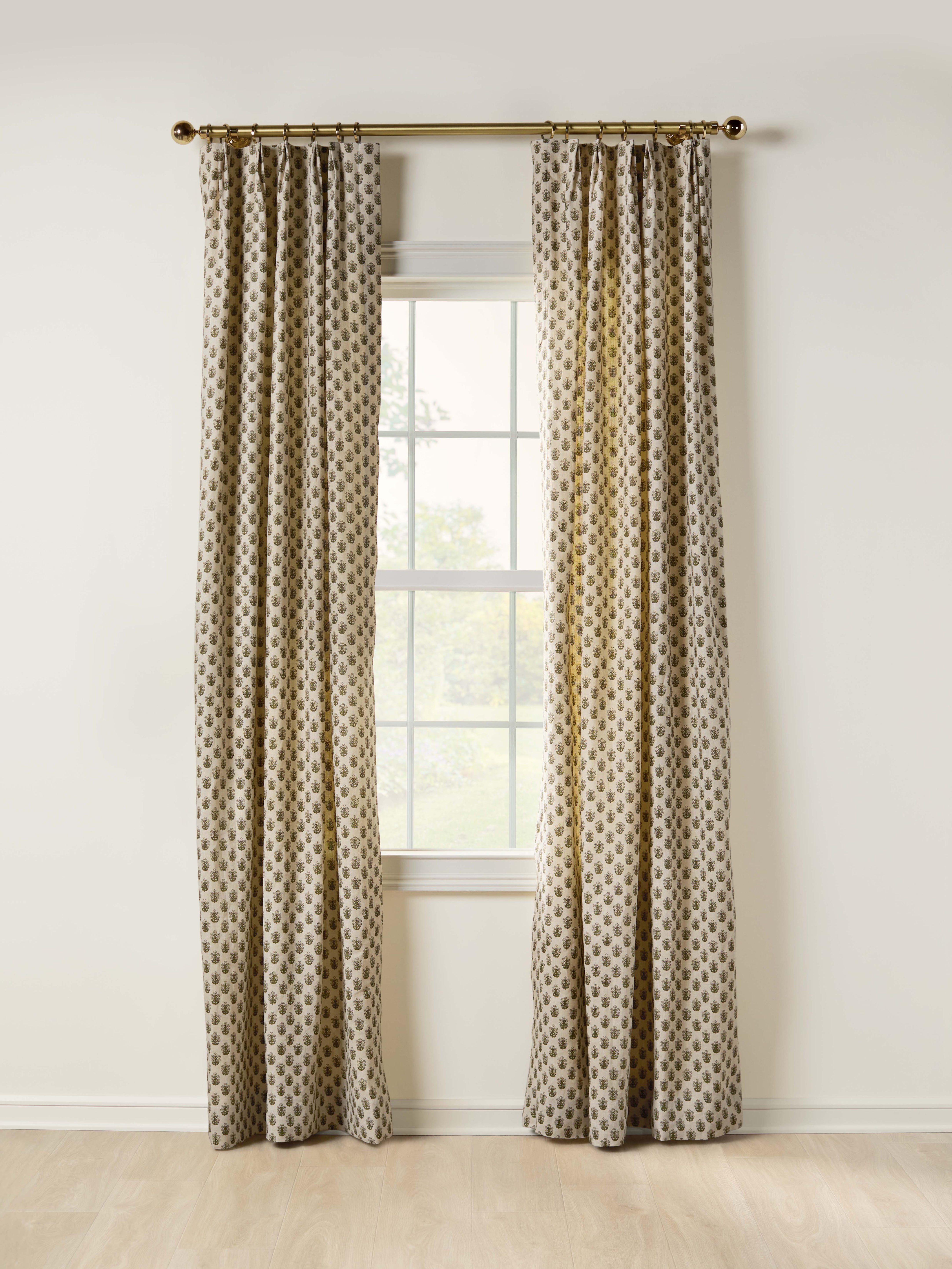 As Shown: Single Width / Pleated
