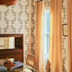 Classic Linen Curtain in Buttermilk / Flat Top / Single Width / Privacy Lining