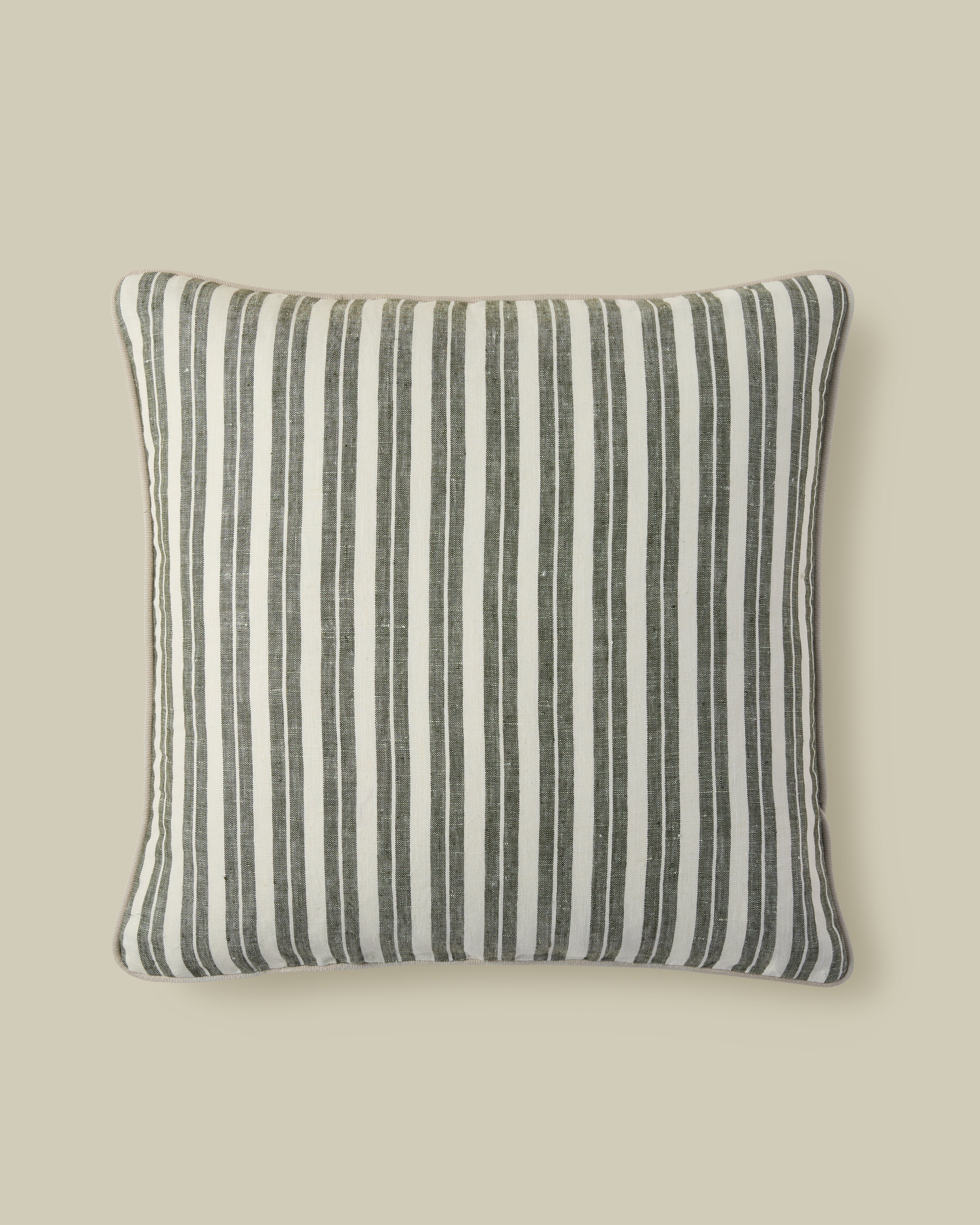 Modern Ticking Stripe Pillow in Cypress