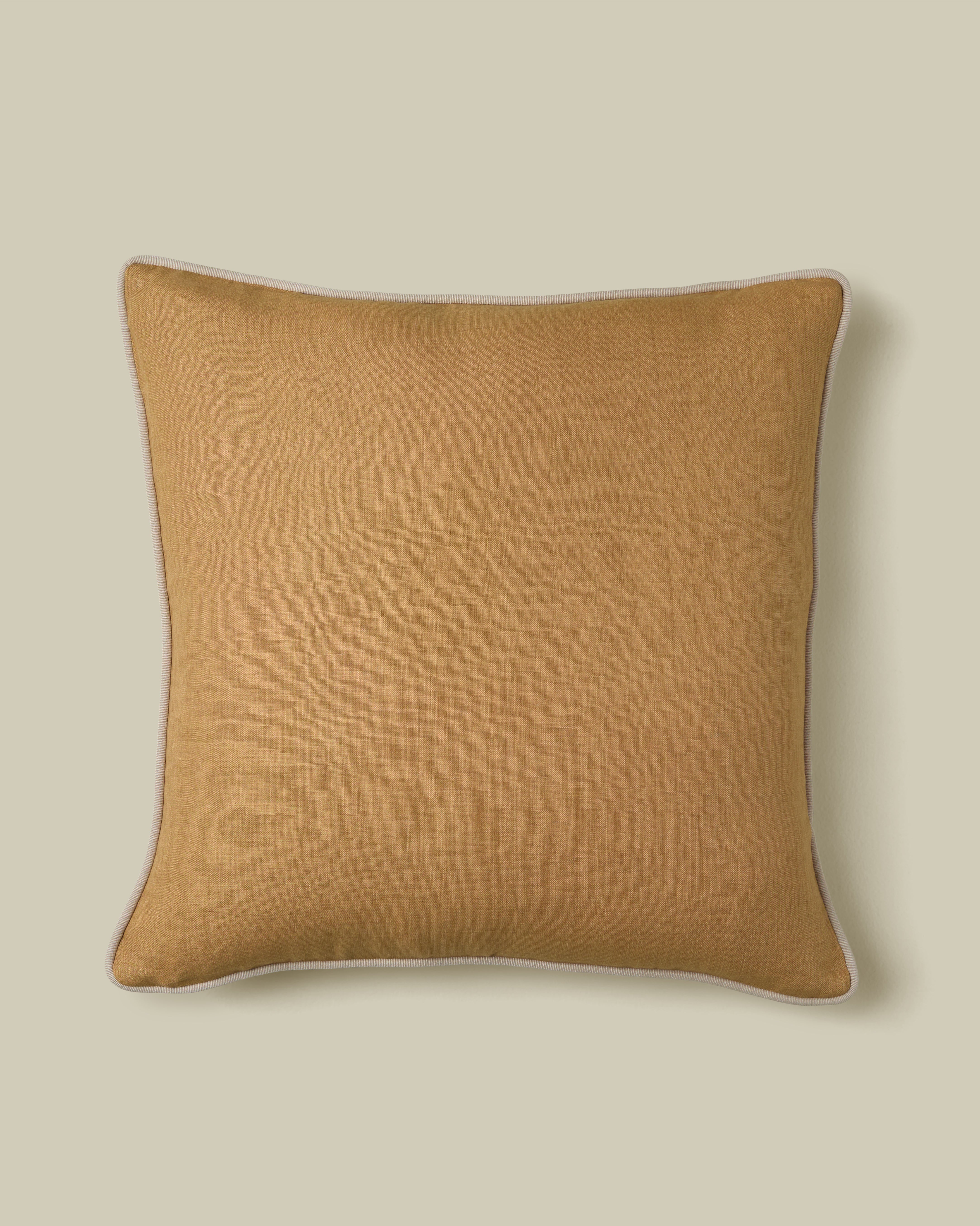 Classic Linen Pillow in Mustard