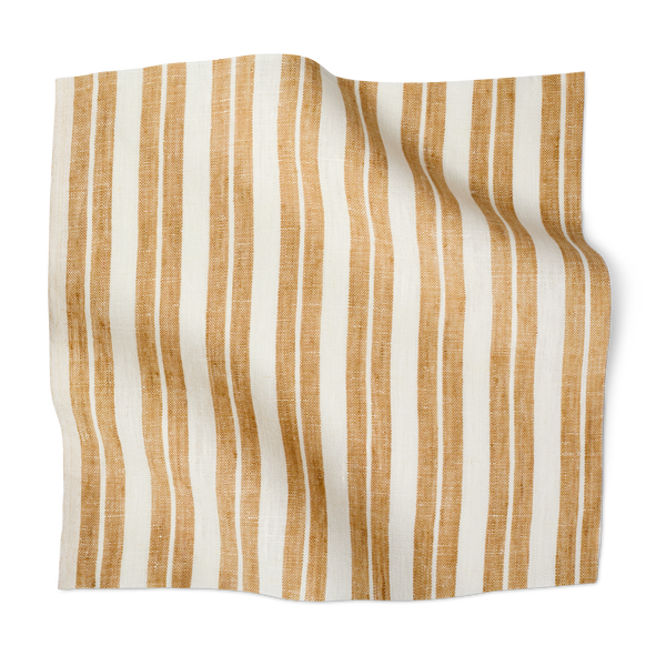 Modern Ticking Stripe Mustard Swatch